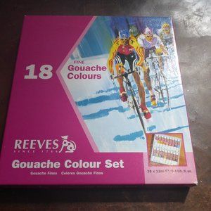 Reeves Fine Gouache Colours Paint Set 18 Tubes Painting Artist Set
